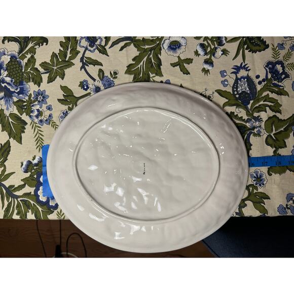 RARE Vintage Hand Painted Made in Italy Turkey Platter Oval Vietri Nieman Marcus - Picture 5 of 6